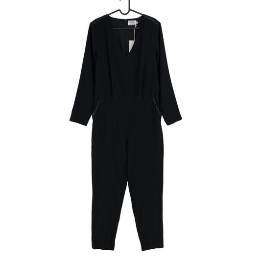 Molly Bracken Women Black Woven Overall Jumpsuit Size M