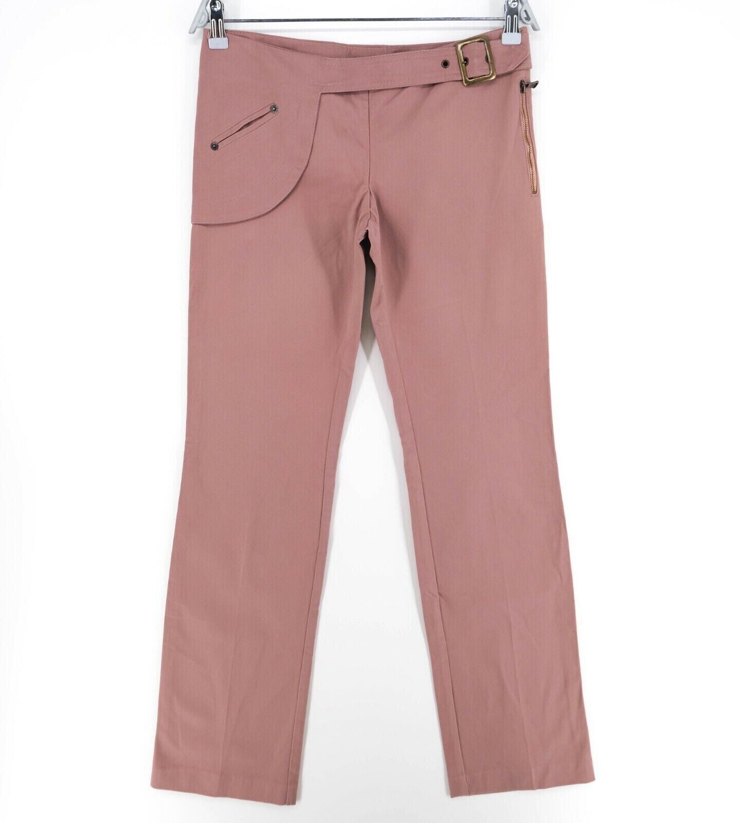 ROSSO DI SERA Pink Regular Straight Fit Trousers Size EUR 42