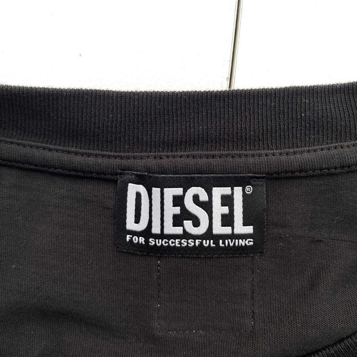 DIESEL Men Black T-JUSTER Crew Neck Short Sleeves T Shirt Size XL