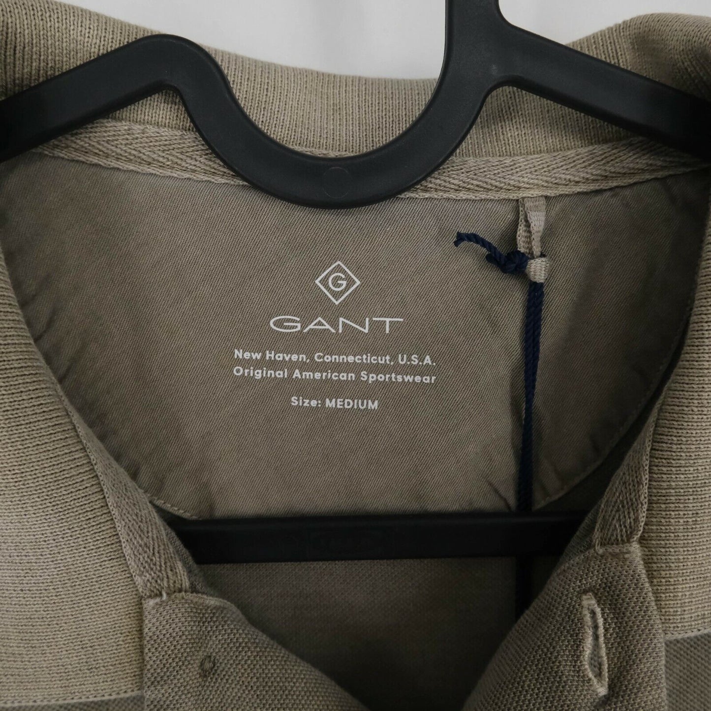 GANT T-Shirt mit Polokragen, sonnenverblasst, Grün, Größe M