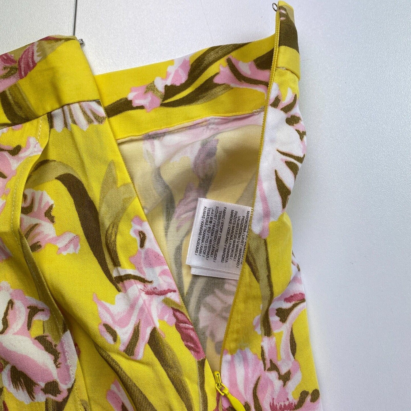 GANT Yellow Iris Print Wrap Skirt Size EU 42 UK 14 US 12