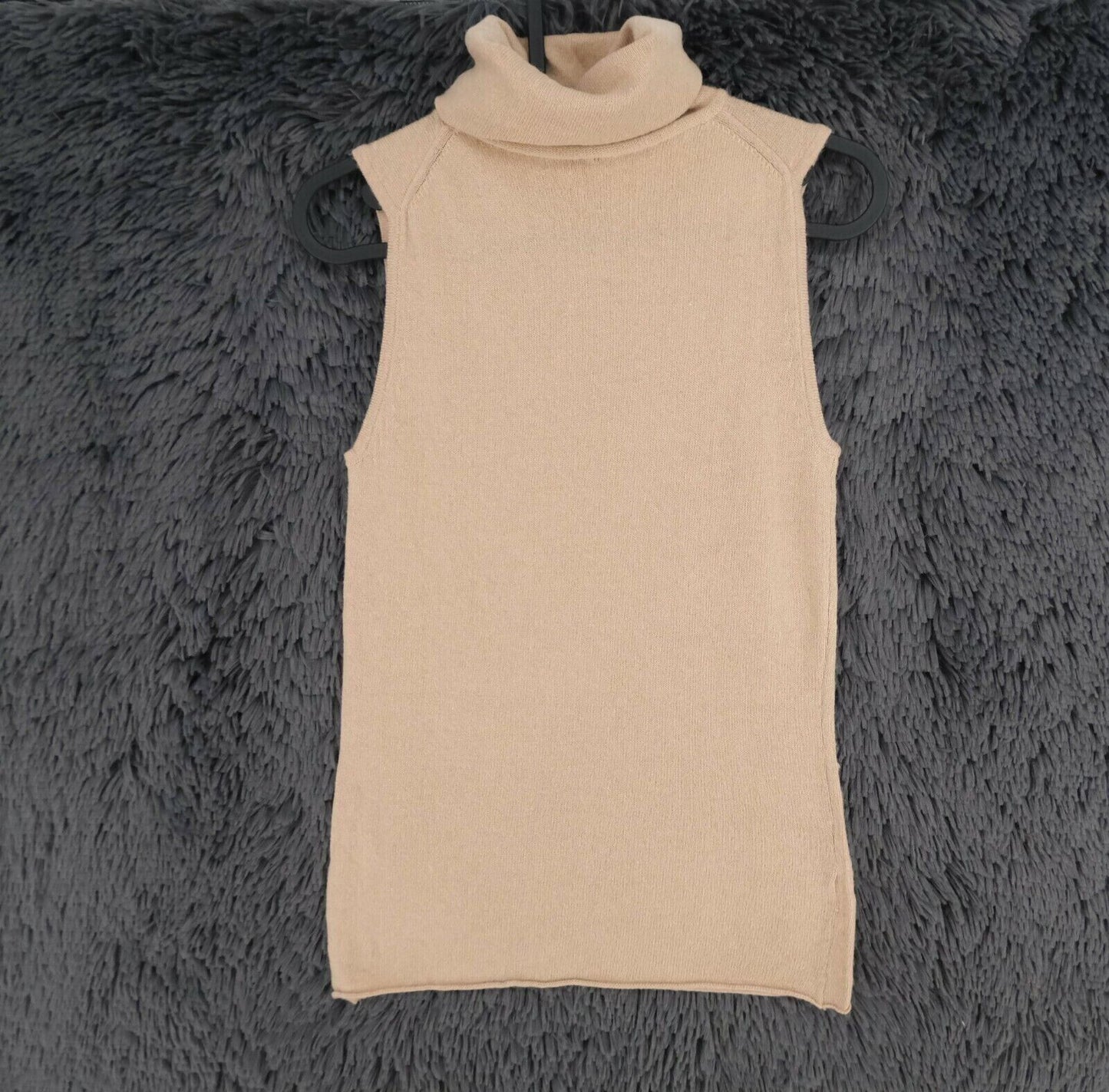 LANEROSSI Brown Wool Cashmere Roll Neck Top Size 1 - S