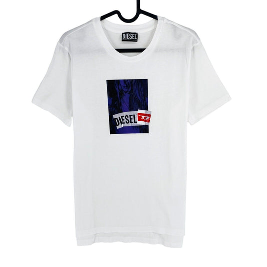 DIESEL Women White T_SILY_B3 Crew Neck SS T Shirt Size L