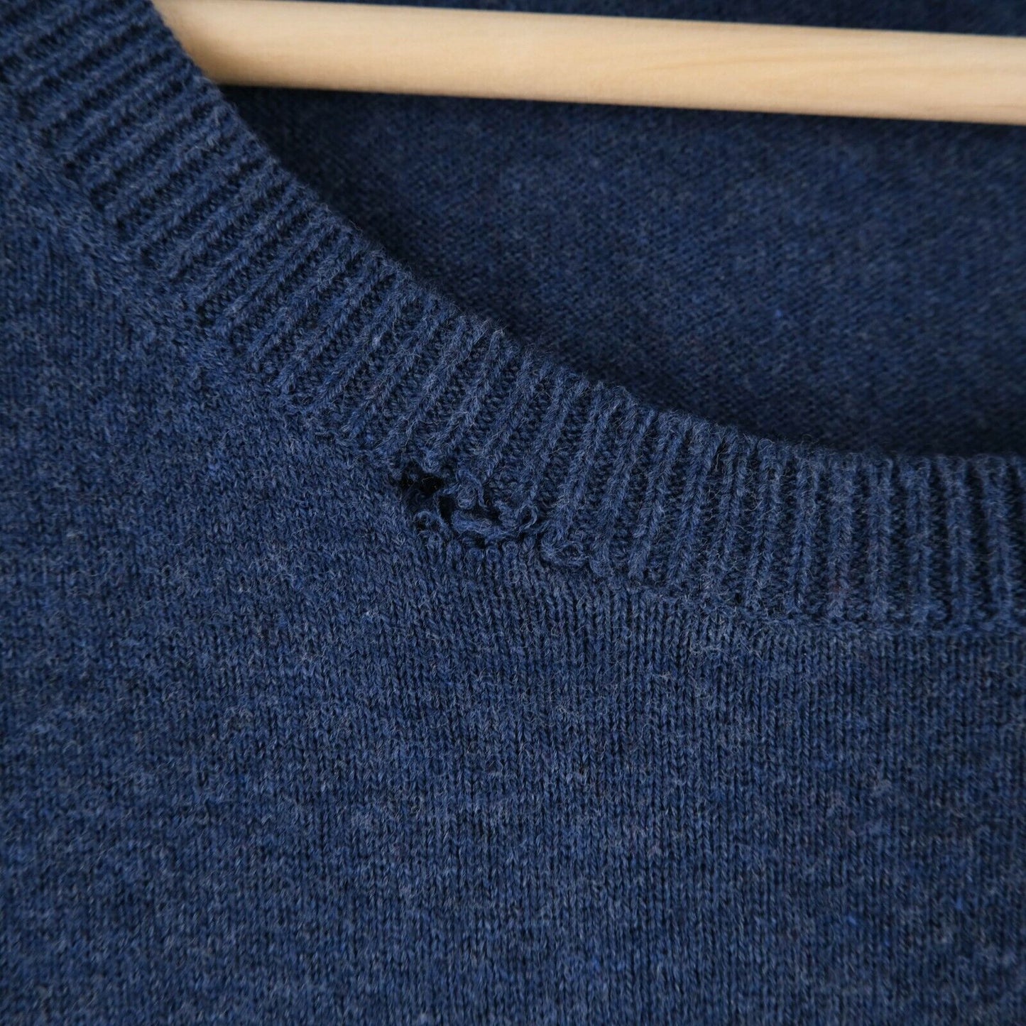 GANT Navy Blue Crew Neck Cotton Wool Blend Jumper Sweater Size XL