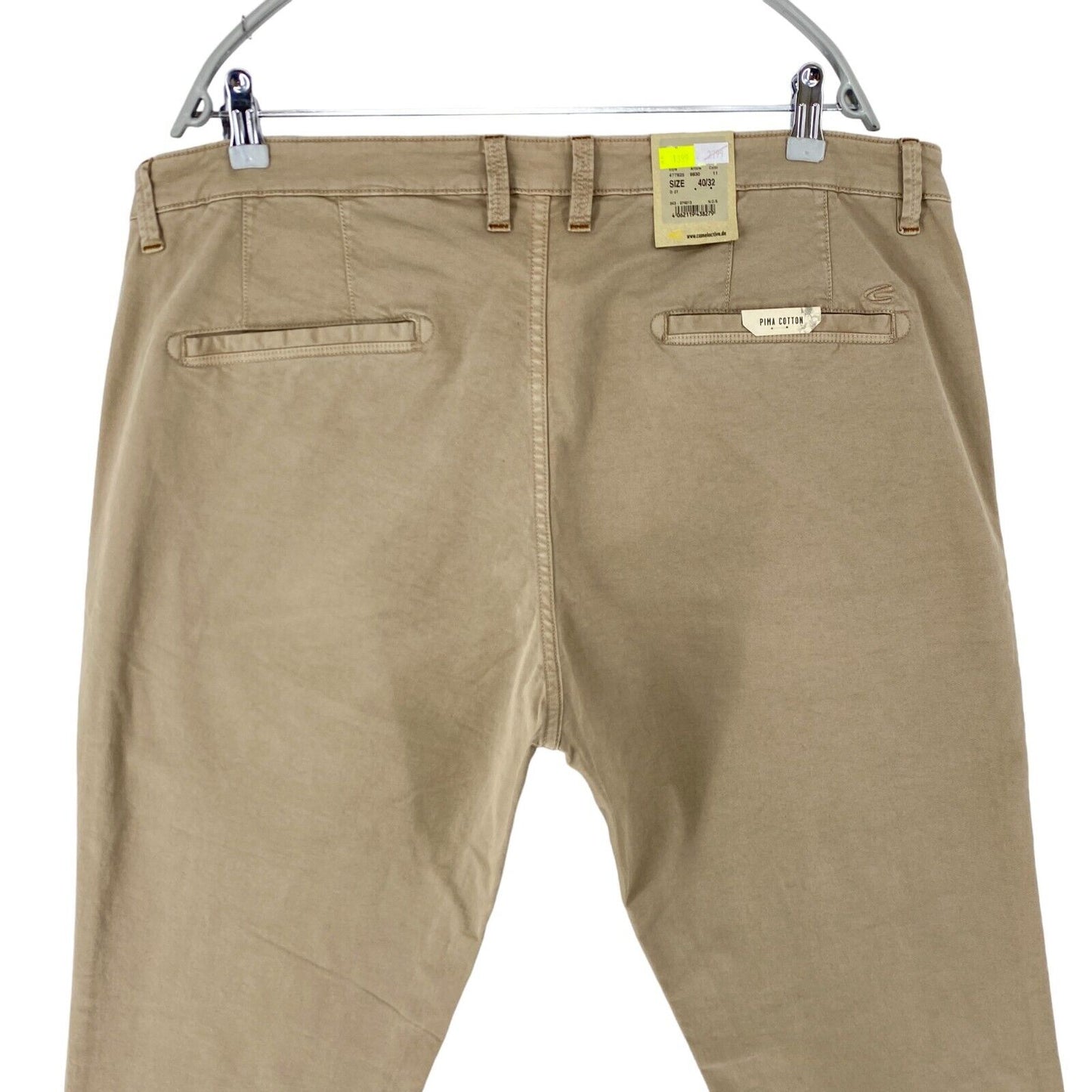 Camel Active MADISON Beige Modern Slim Fit Chino Trousers W40 L32