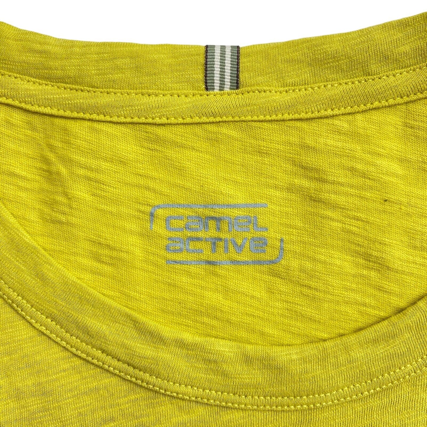 Camel Active Yellow Solid Crew Neck T Shirt Size L