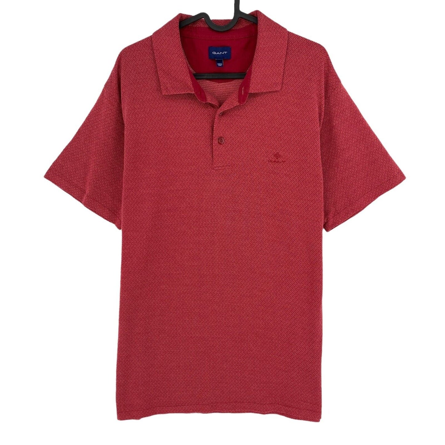 GANT Rotes Jacquard-Poloshirt Größe XL