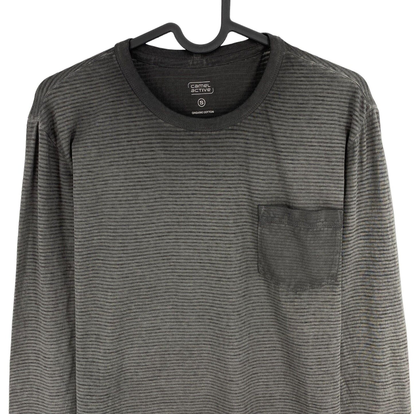 Camel Active Women Grey Striped Crew Neck Long Sleeves T Shirt Size S