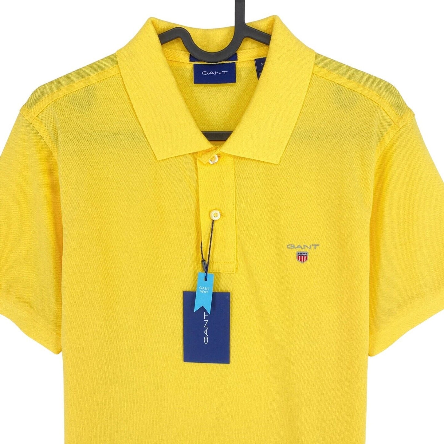 GANT Yellow Original Pique Rugger Polo Shirt Size S