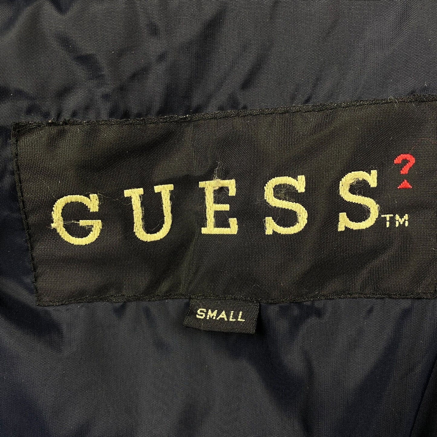 GUESS Navy Blue Hooded Down Parka Jacket Coat Size S