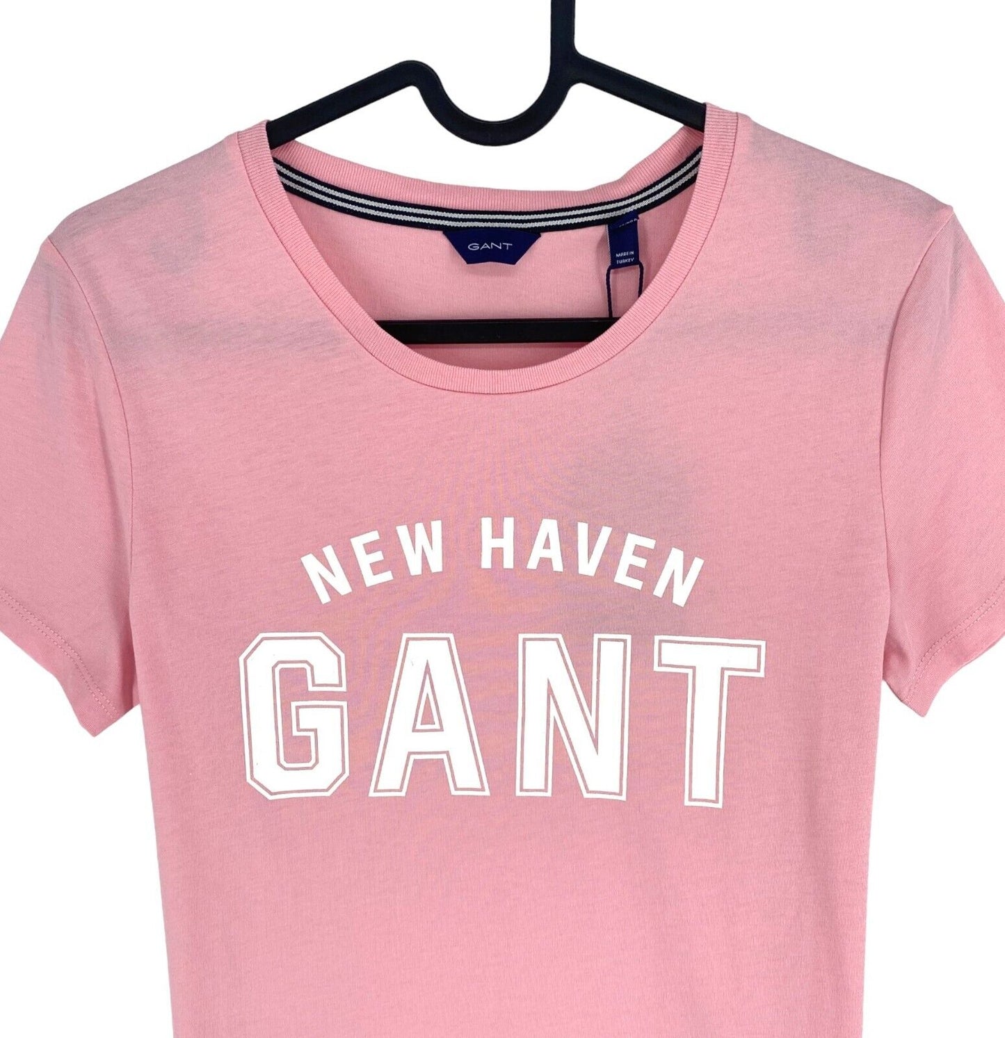 GANT Women Pink Logo Crew Neck Short Sleeves T Shirt Size XS