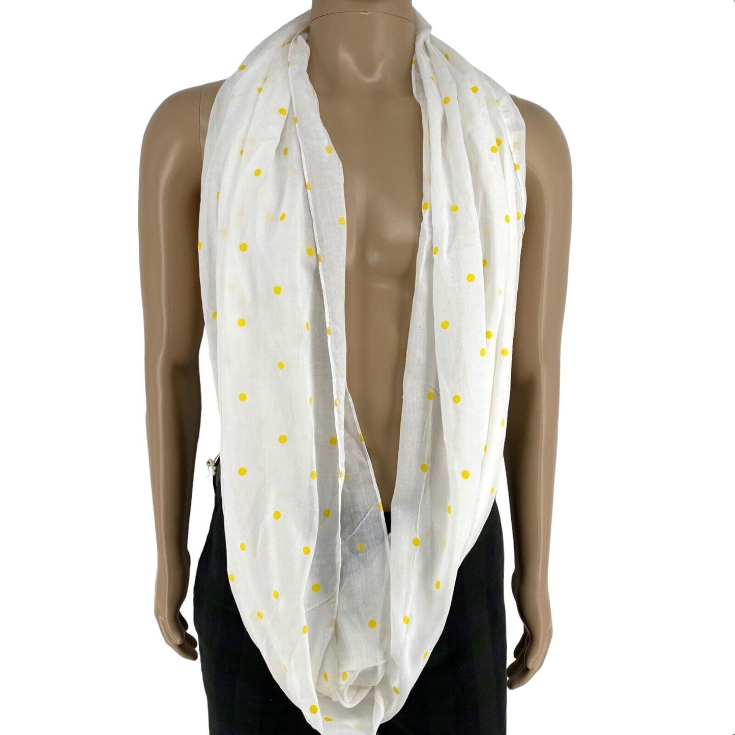 TALLY WEiJL White Dot Print Infinity Scarf Shawl