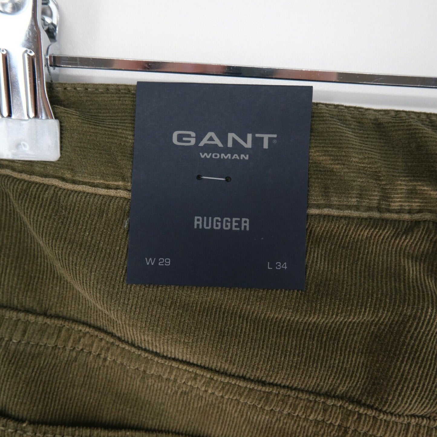 GANT Green Velvet Fresh 5 Pockets Cord Stretch Size W29 L34