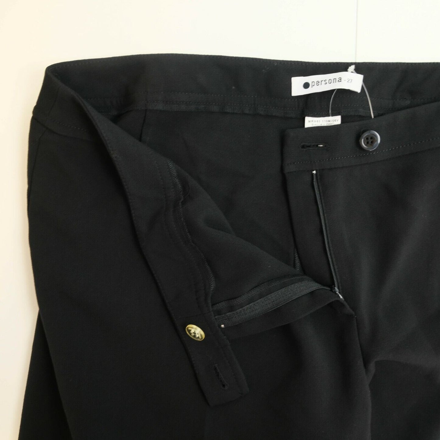 PERSONA Black Pants Trousers Size EU 48 50 UK 20 22 US 18 20