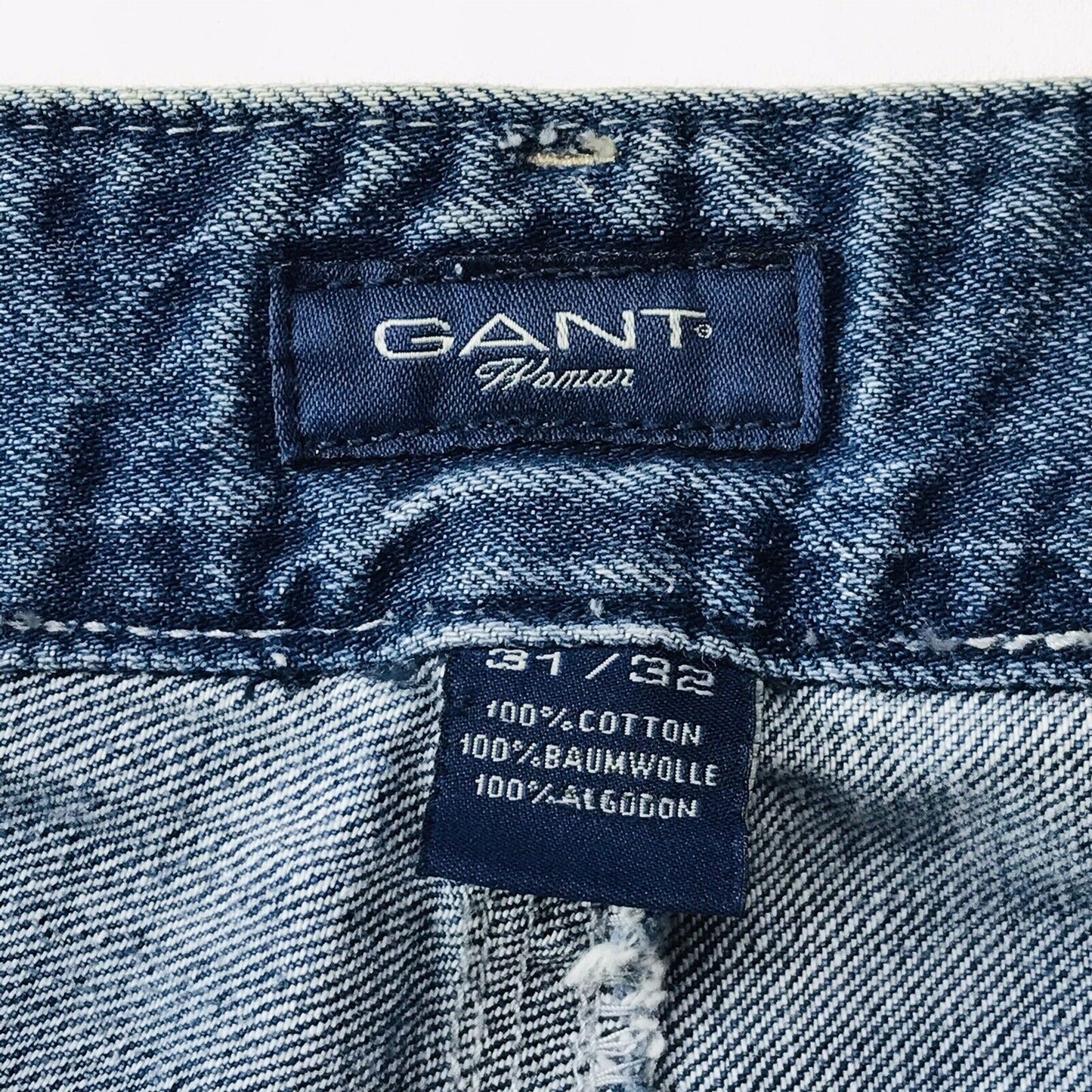 GANT Women Blue Loose Straight Fit Jeans W31 L32