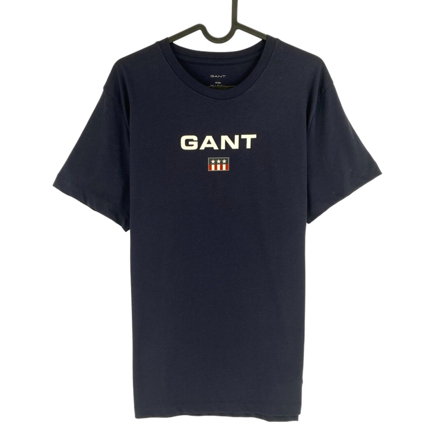 GANT Men Navy Blue Jersey Crew Neck Short Sleeves T Shirt Size L