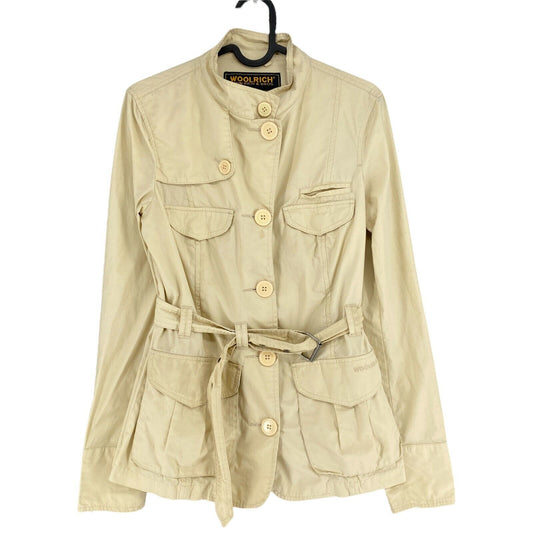 WOOLRICH Beige 100% Cotton Trench Coat Size M