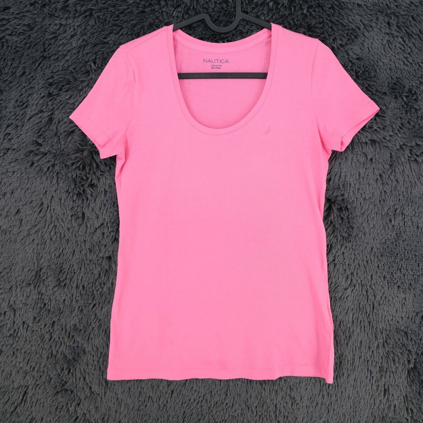 NAUTICA Pink Scoop Neck T Shirt Top Size XS