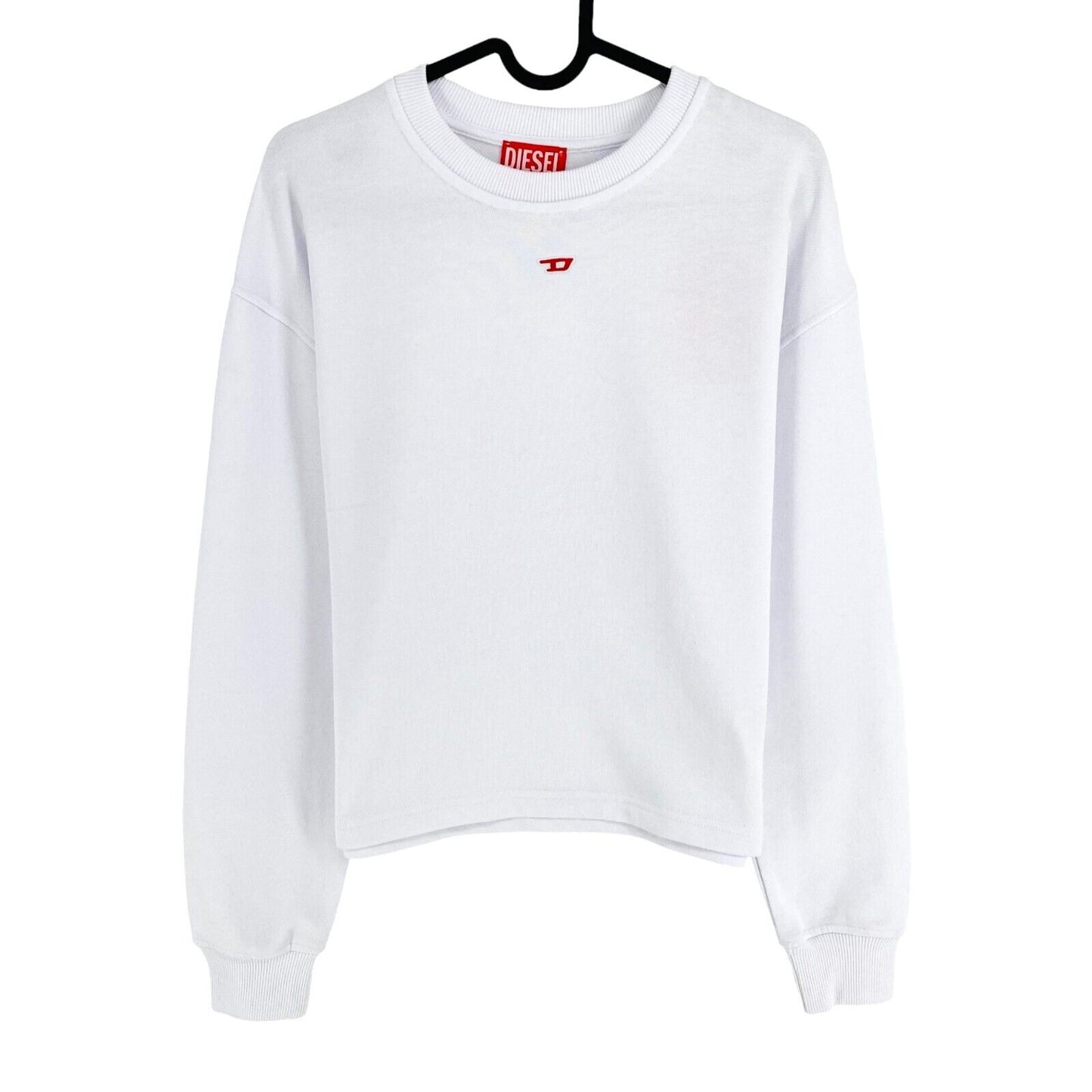 DIESEL Logo blanc Crew Neck Sweater Taille XS