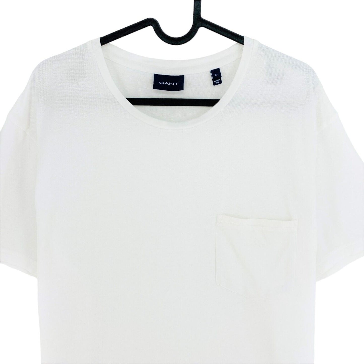 GANT White Pique Crew Neck T-Shirt Size XL