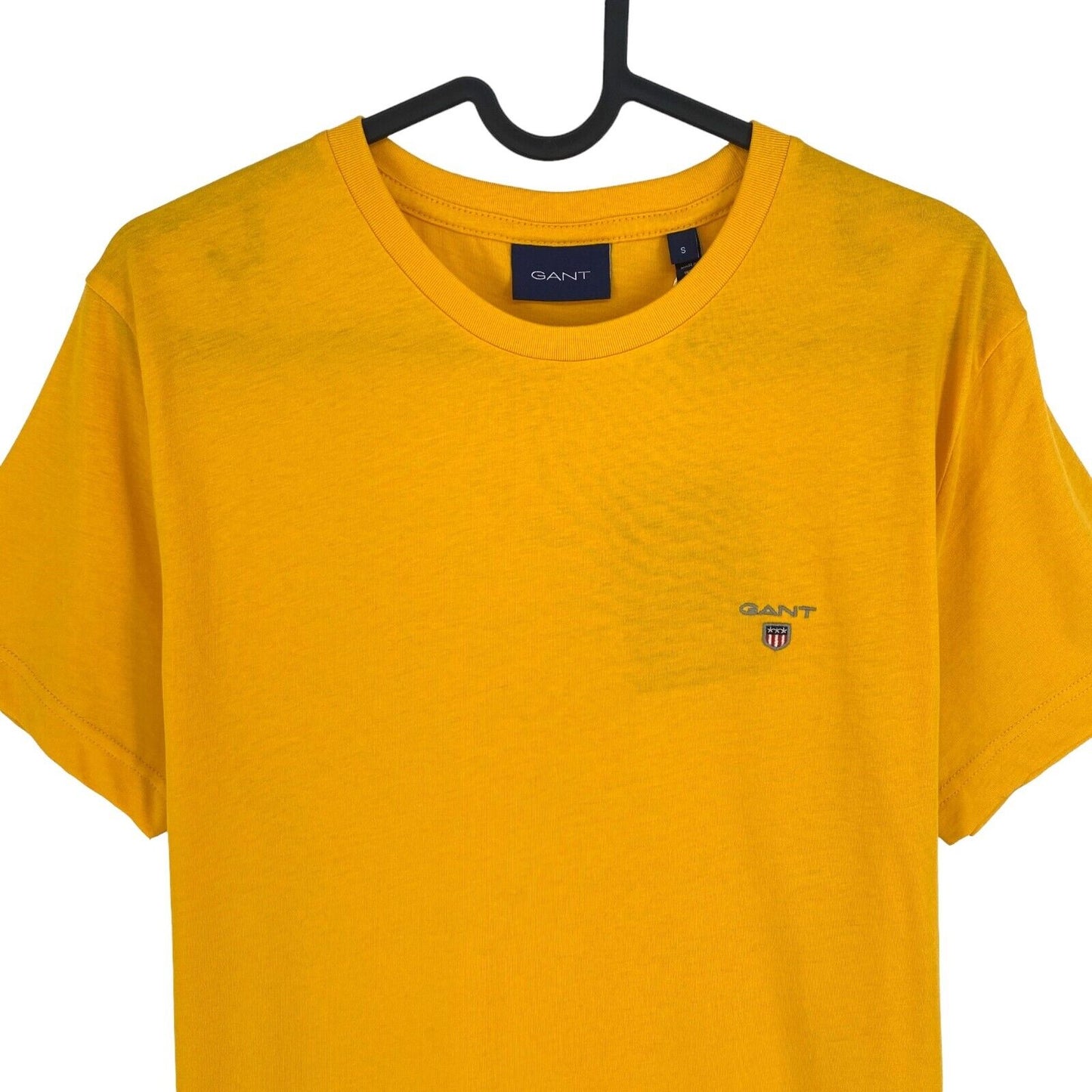 GANT Men Yellow Original Crew Neck Short Sleeves T Shirt Size S