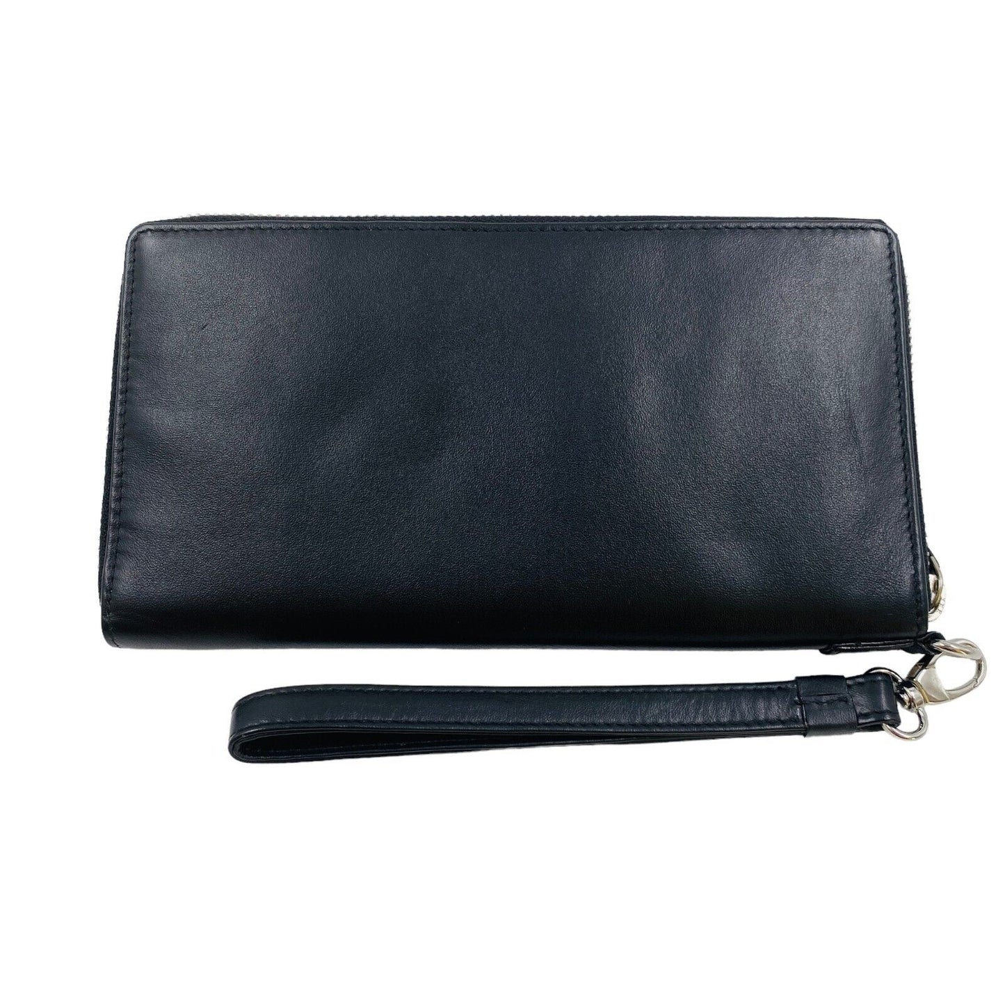 LA MARTINA Women Black Zip Around Cow Leather Wallet