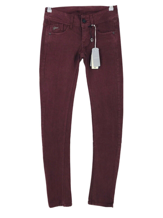 G-STAR RAW LYNN COJ Women Bordeaux Dark Red Skinny Fit Jeans W26 L34