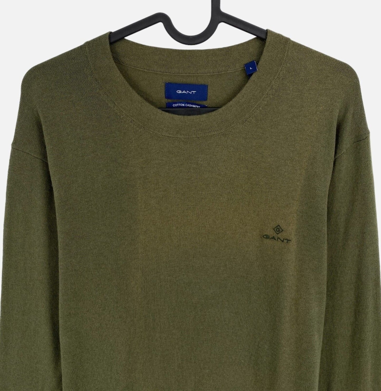 GANT Dark Green Cotton Cashmere Crew Neck Sweater Jumper Size L