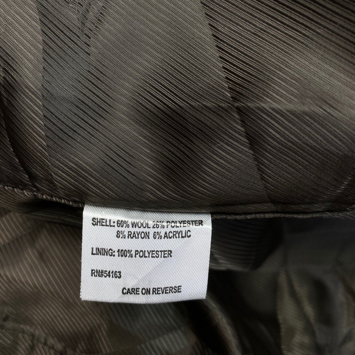 Calvin Klein Braune Wollmischung Übermanteljacke Größe XL