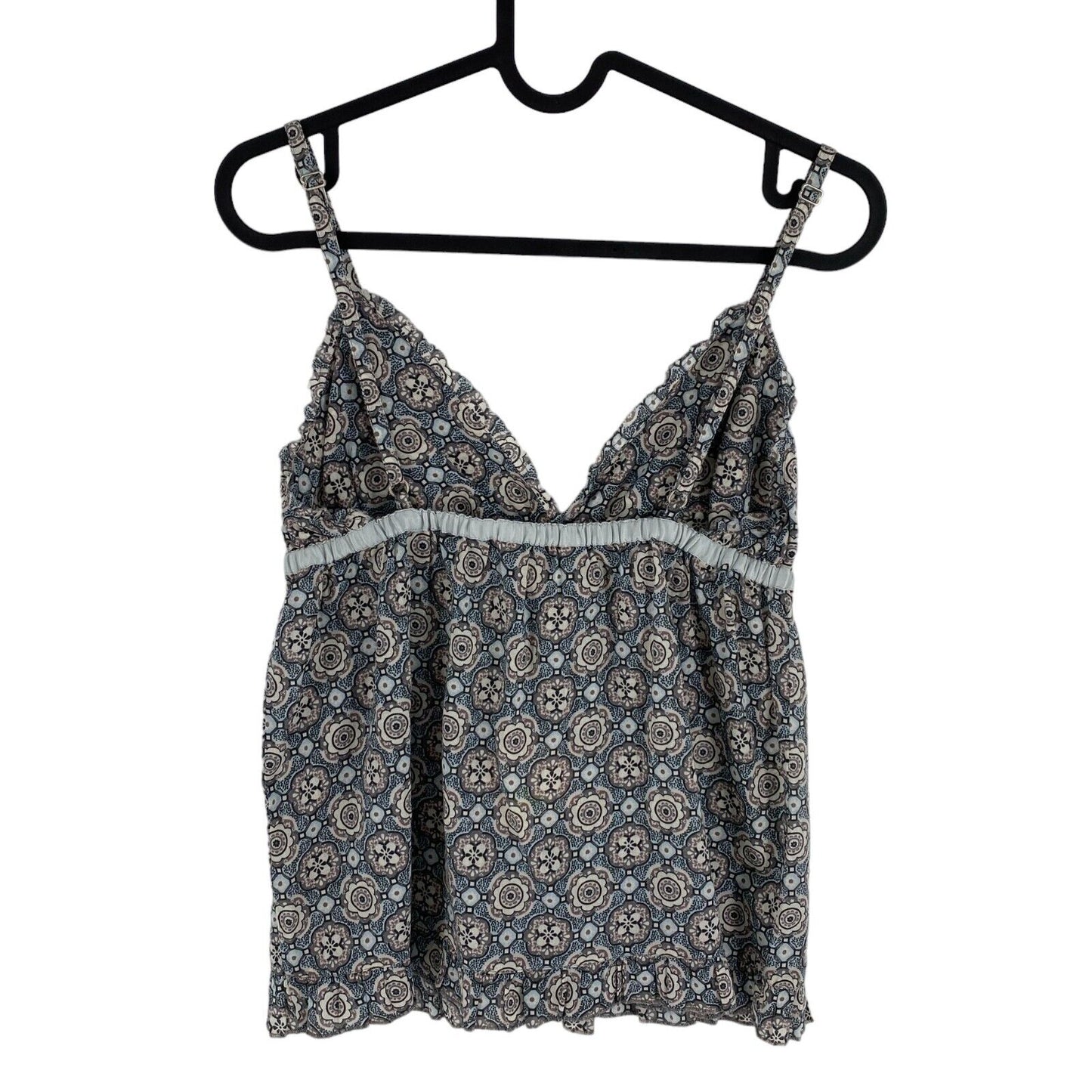 ODD MOLLY Women Grey Facile Flower Top Size 1 / S