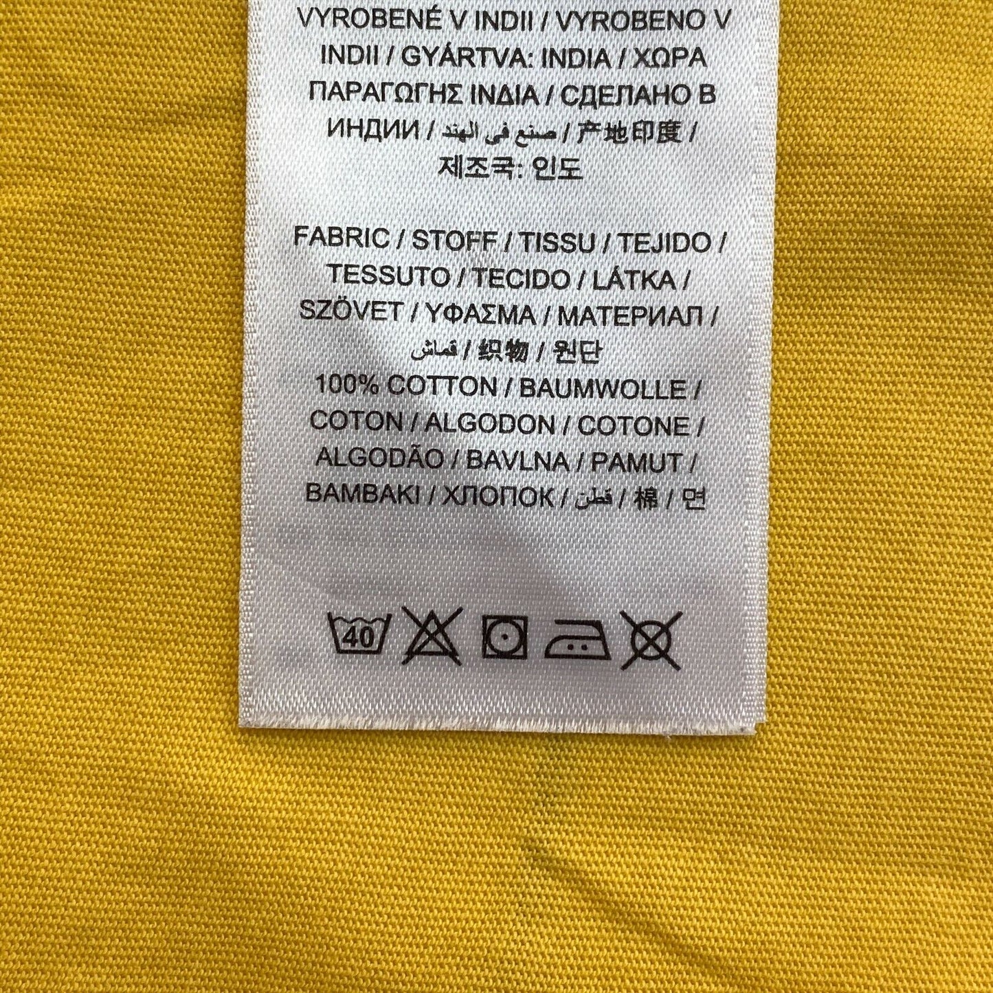 GANT T-shirt à col rond avec logo jaune taille M