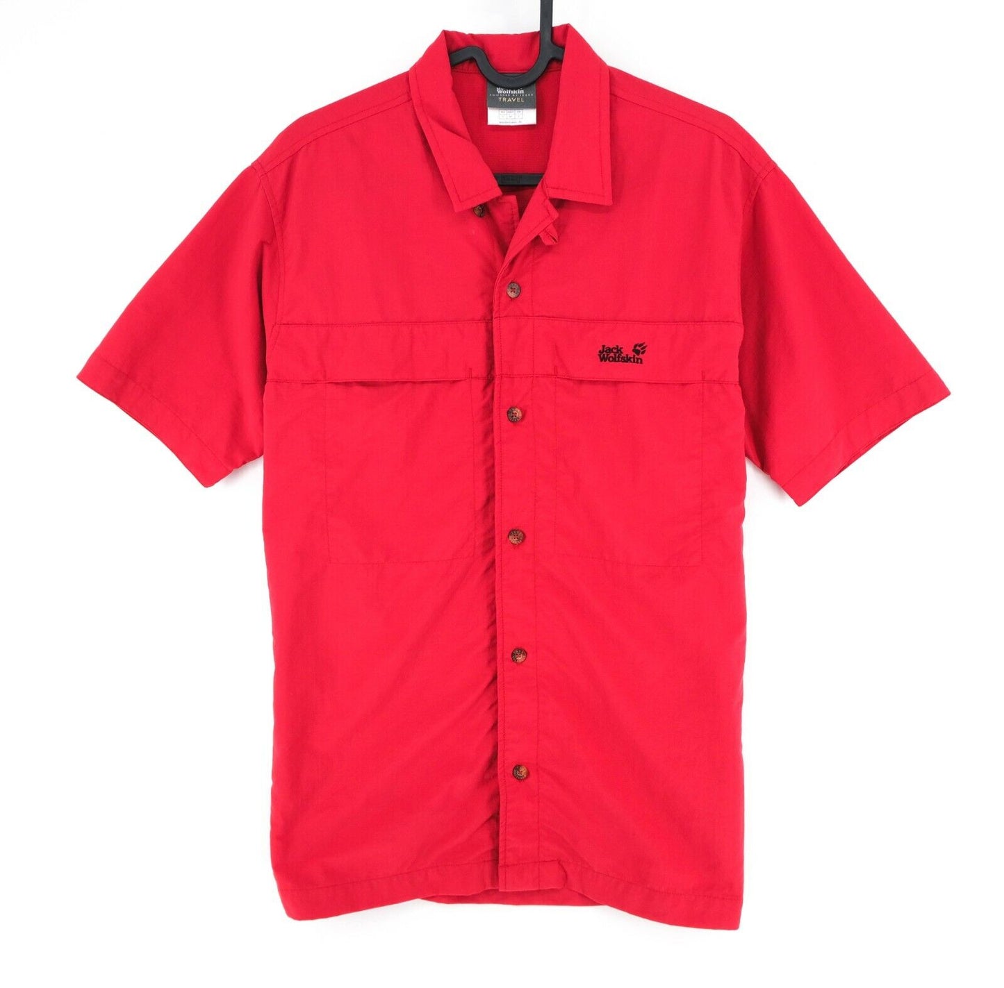 JACK WOLFSKIN Travel Red Short Sleeves Shirt Size S