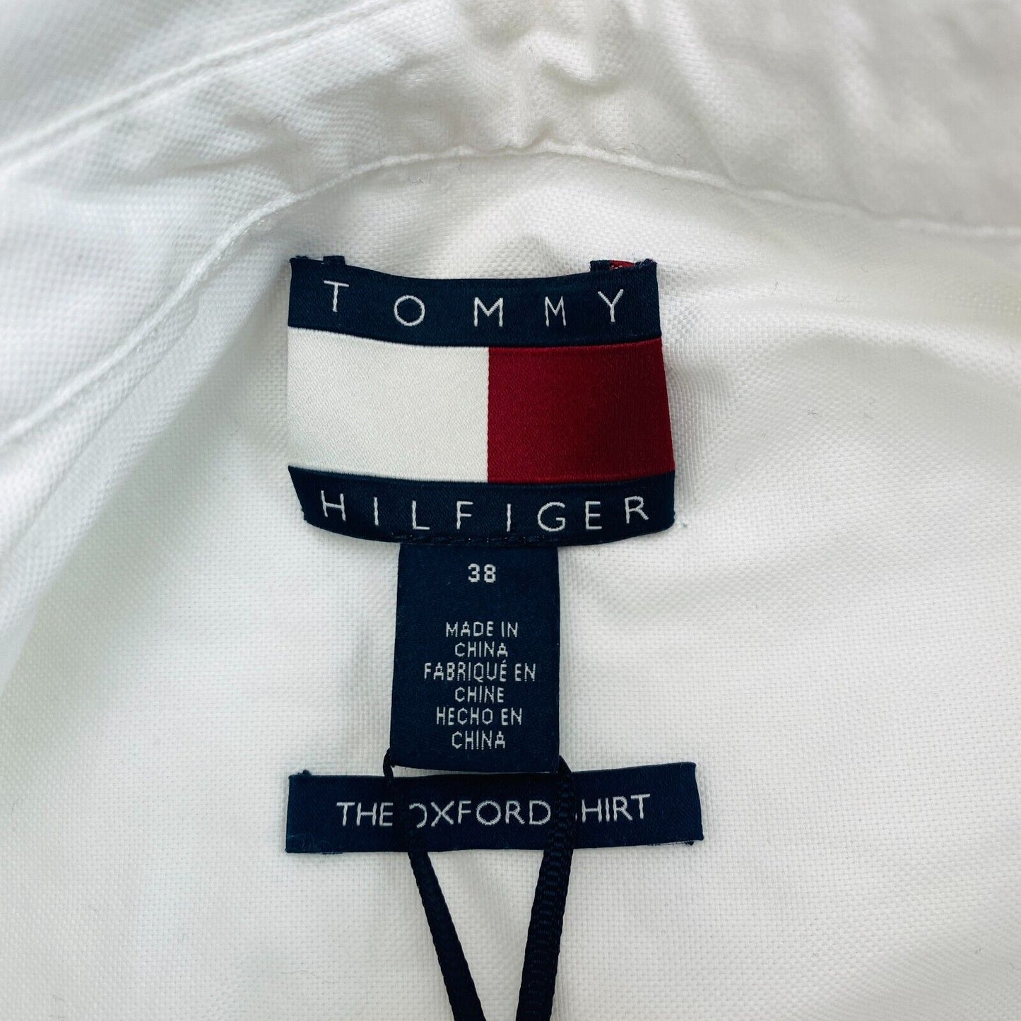 TOMMY HILFIGER Weißes übergroßes Oxford-Hemd, Größe EU 38 UK 10 US 6