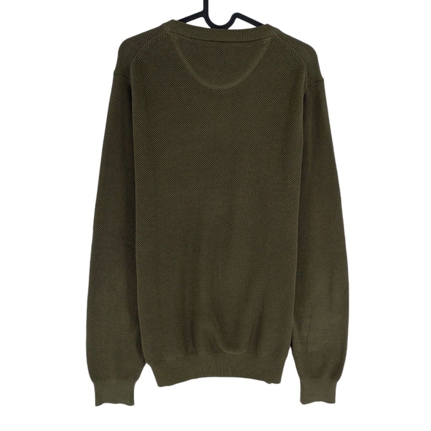 GANT Dark Green Cotton Pique Crew Neck Sweater Pullover Jumper Size XL