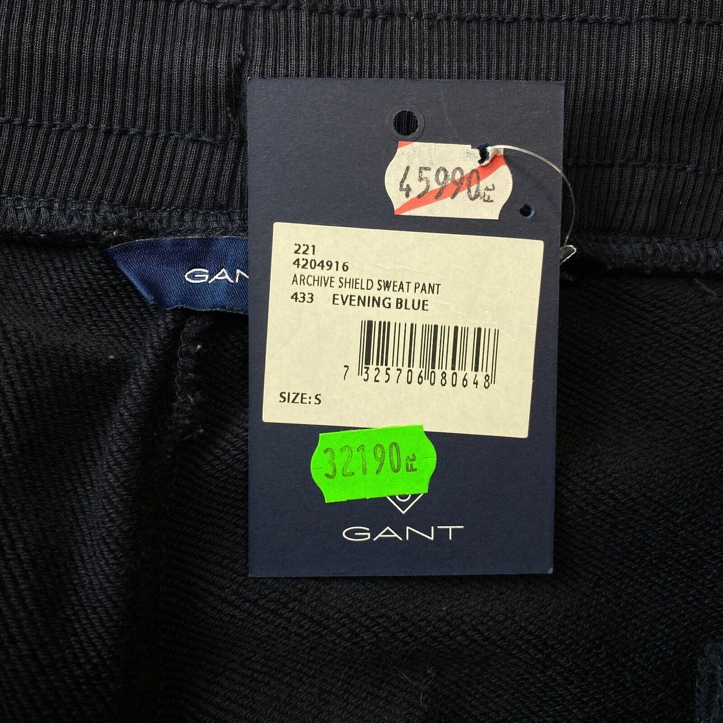 GANT Women Dark Blue Regular Fit Cuffed Sweat Pants Trousers Size S