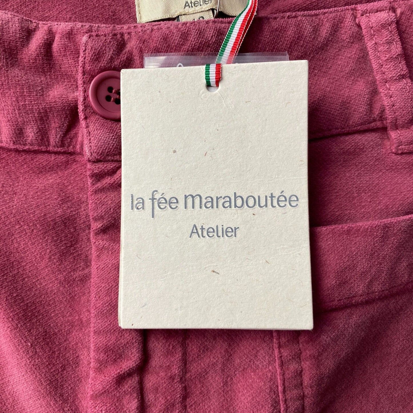 LA FEE MARABOUTEE Women Dark Pink Regular Bootcut Fit Trousers EUR 42 W30