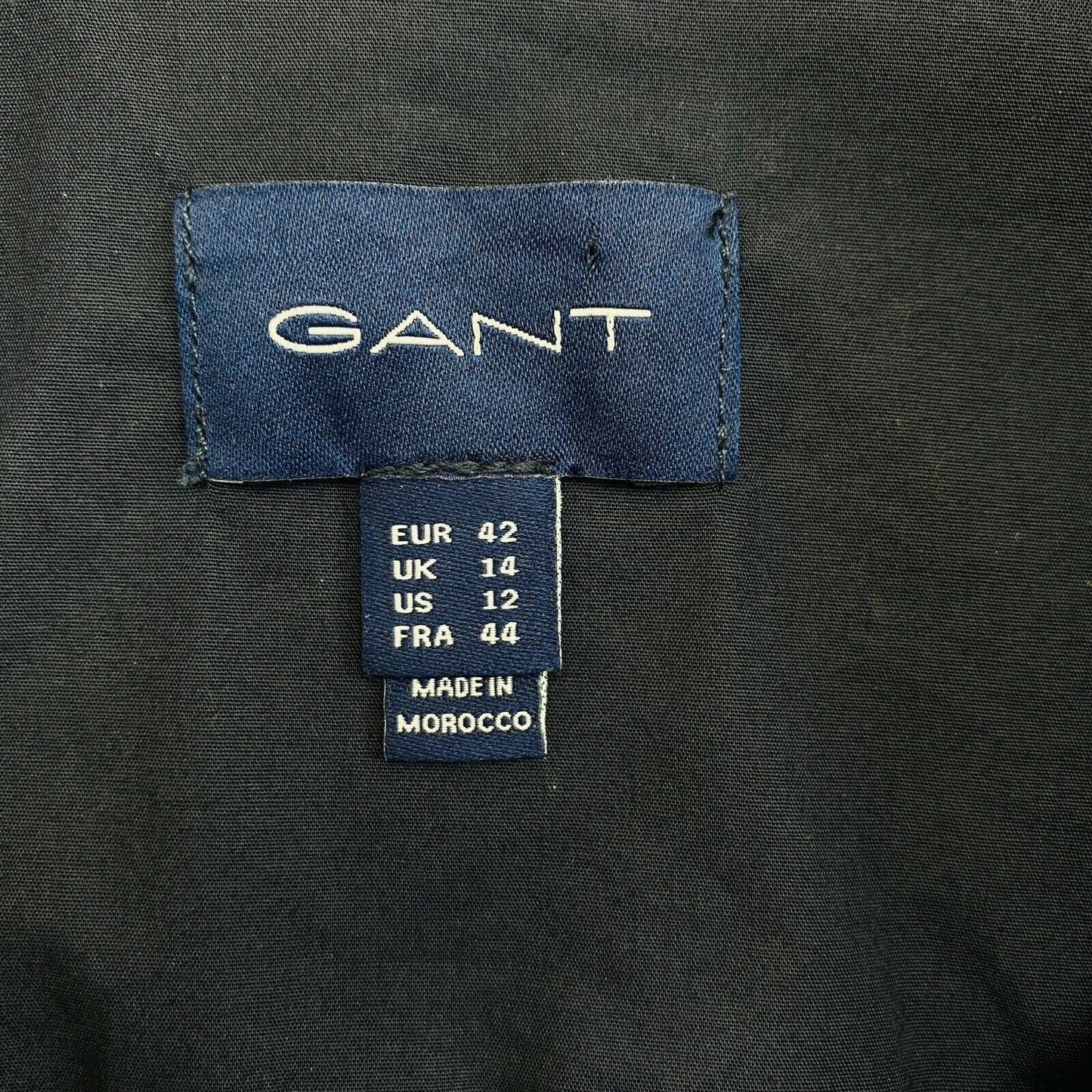 GANT Navy Blue Solid Shirt Size EU 42 UK 14 US 12