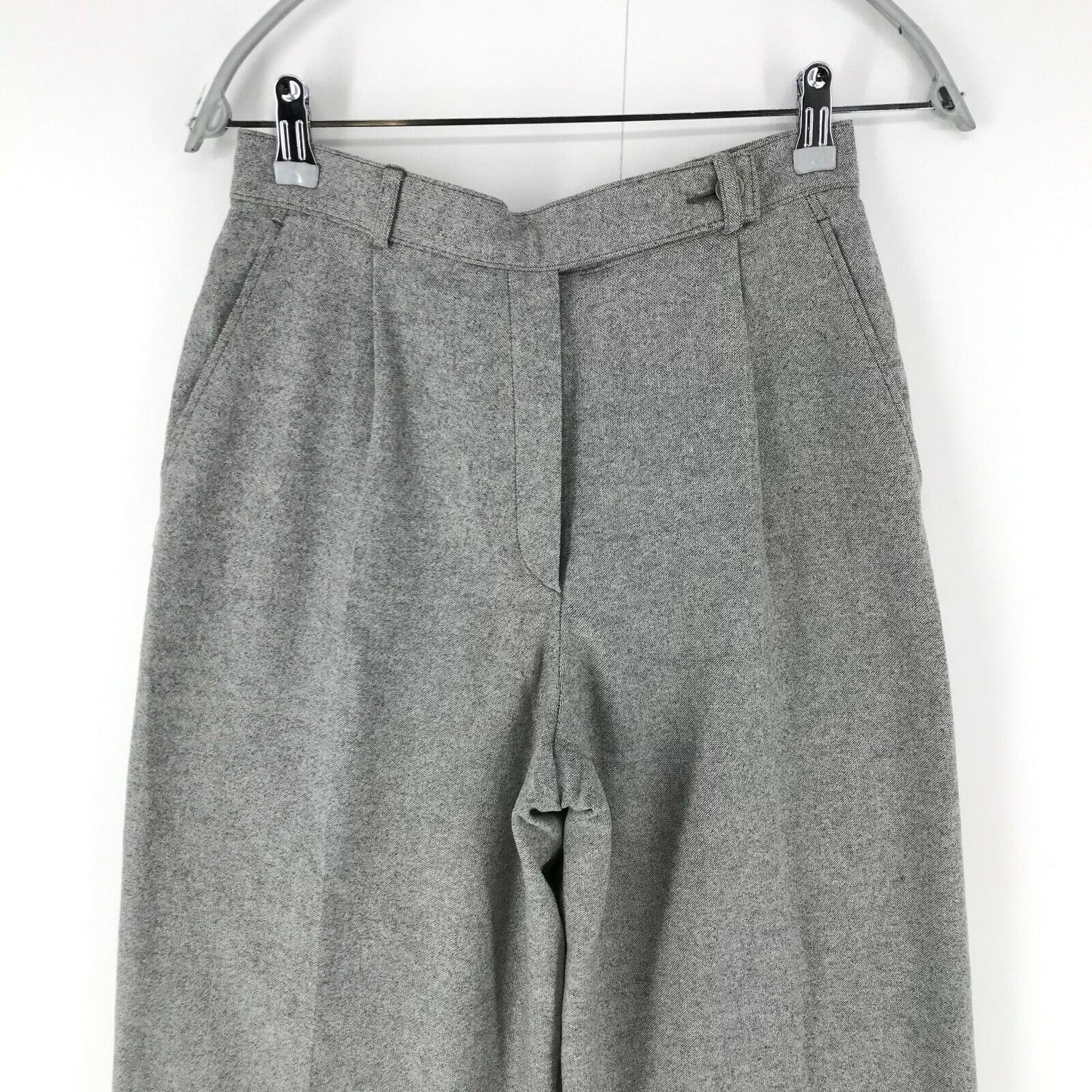 BLANC BLEU Women Grey Wool Blend Sweatpants Trousers Size 40 W27