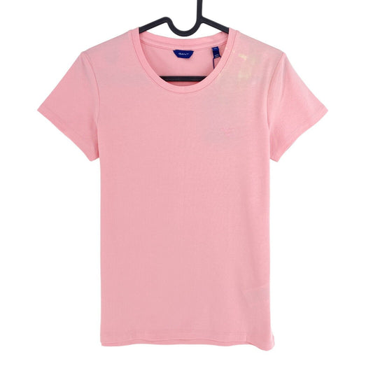 GANT Pink COTT/ELA Crew Neck T Shirt Size XS