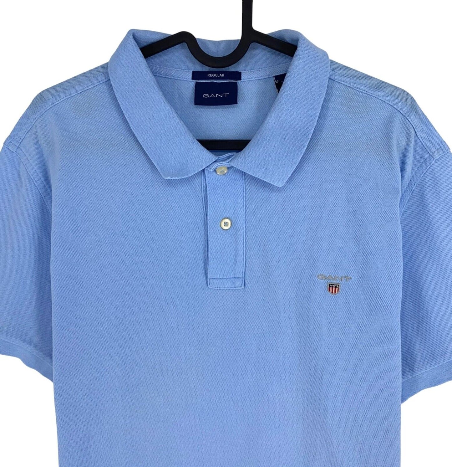 GANT Men Blue Original Pique Rugger Short Sleeve Polo Shirt Size XL