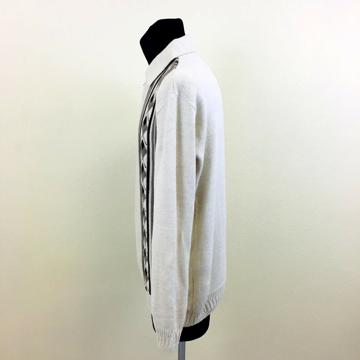 Sonne Cosby Vintage Retro 90s White Sweater Jumper Size XL