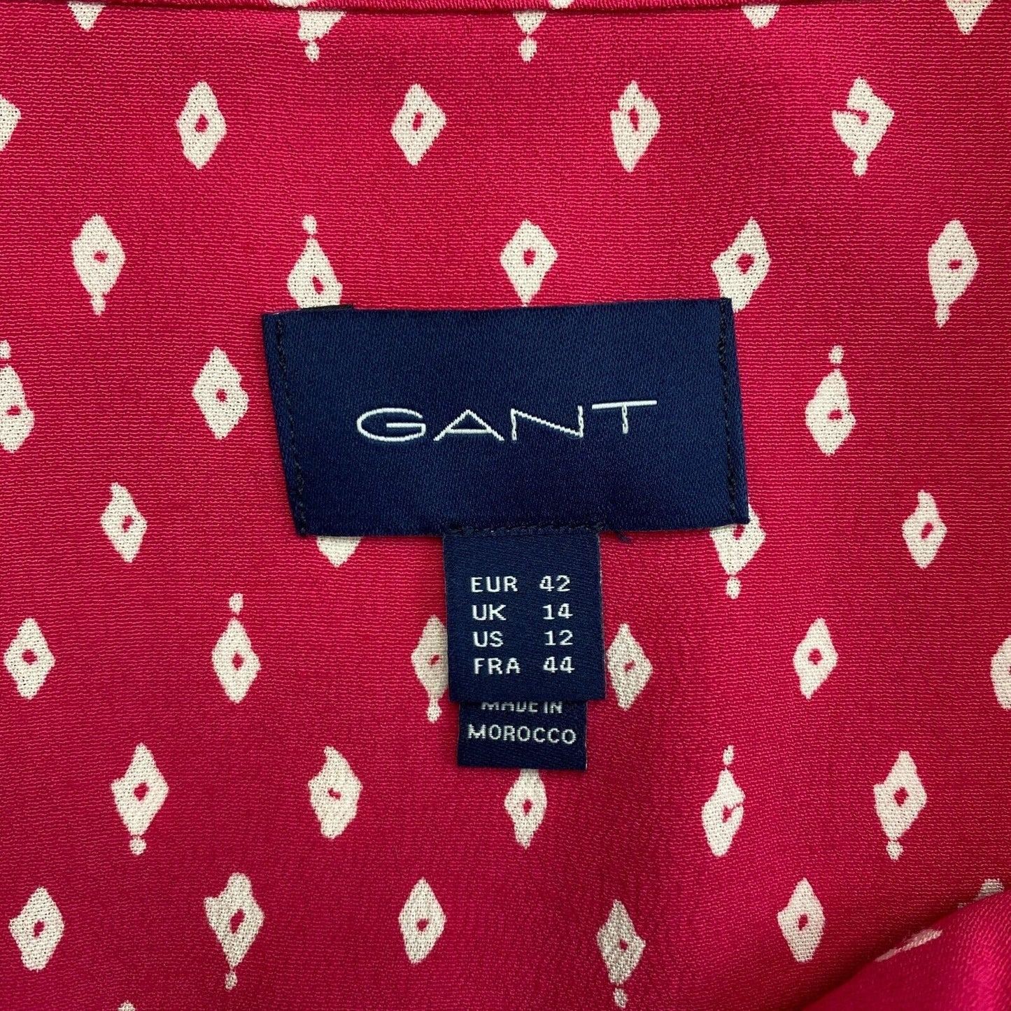 GANT Pink Desert Jewel Print Robe chemise ceinturée Taille EU 42 UK 14 US 12