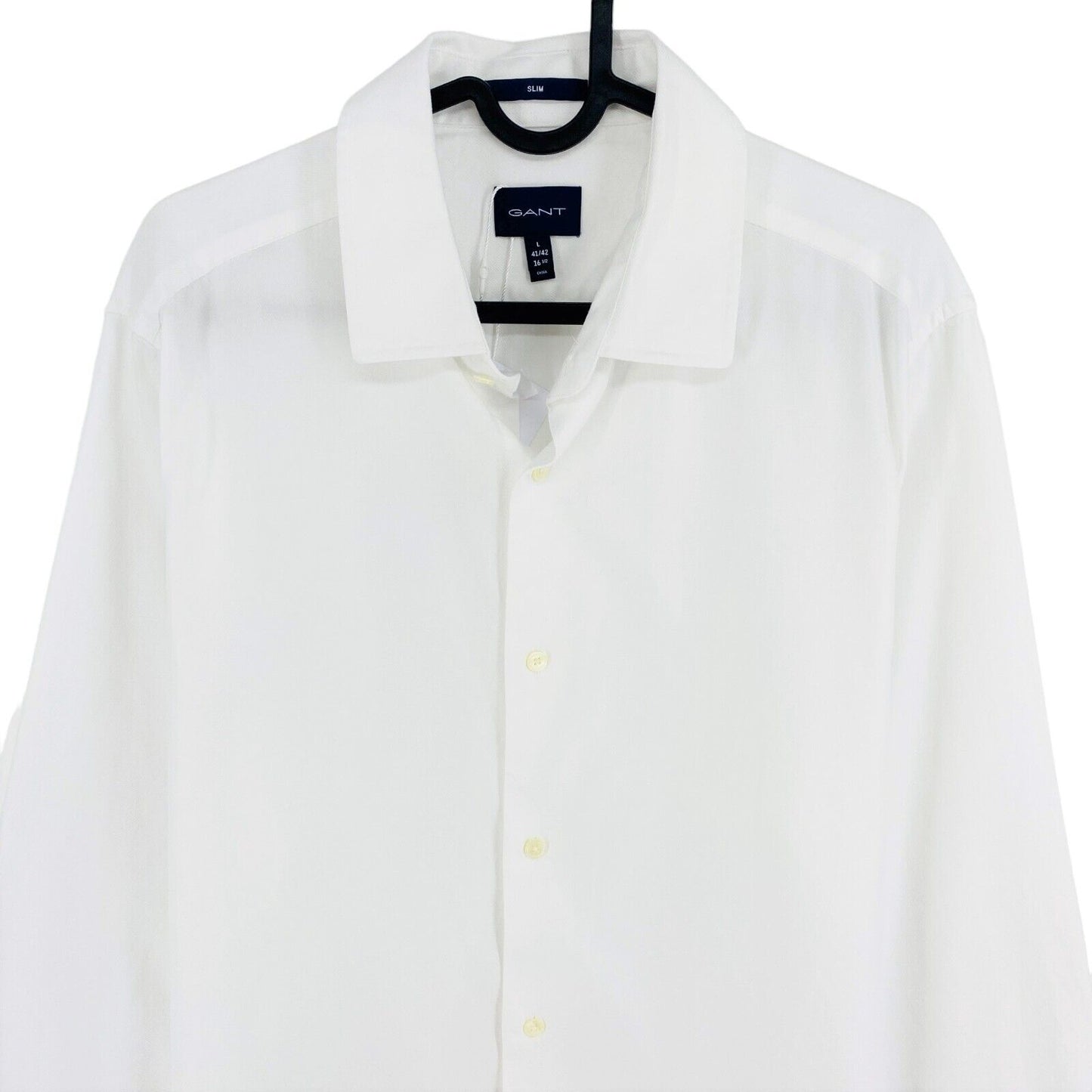 GANT White Slim Fit Shirt Size L 41/42 16.5