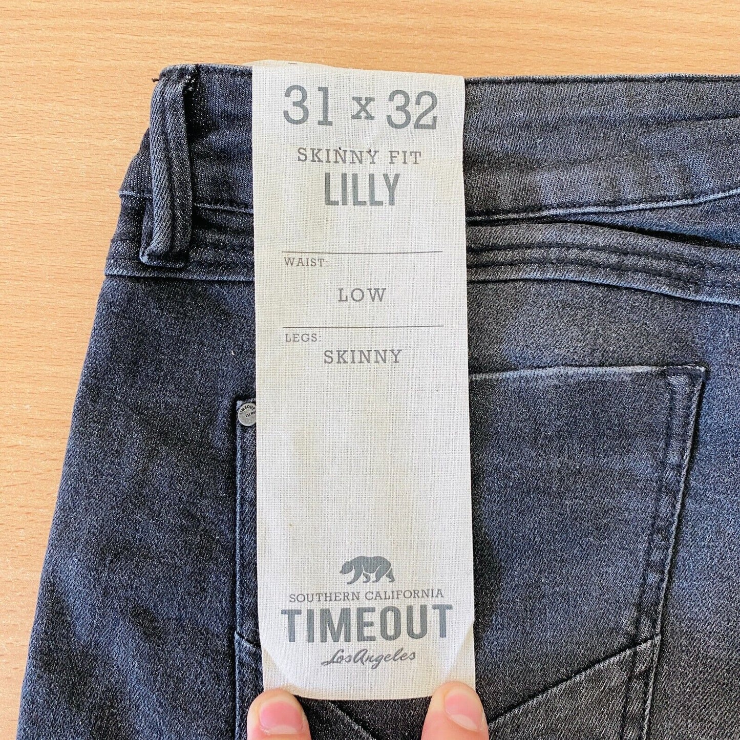 TIMEOUT LILLY Women Dark Grey Low Waist Skinny Fit Jeans W31 L32