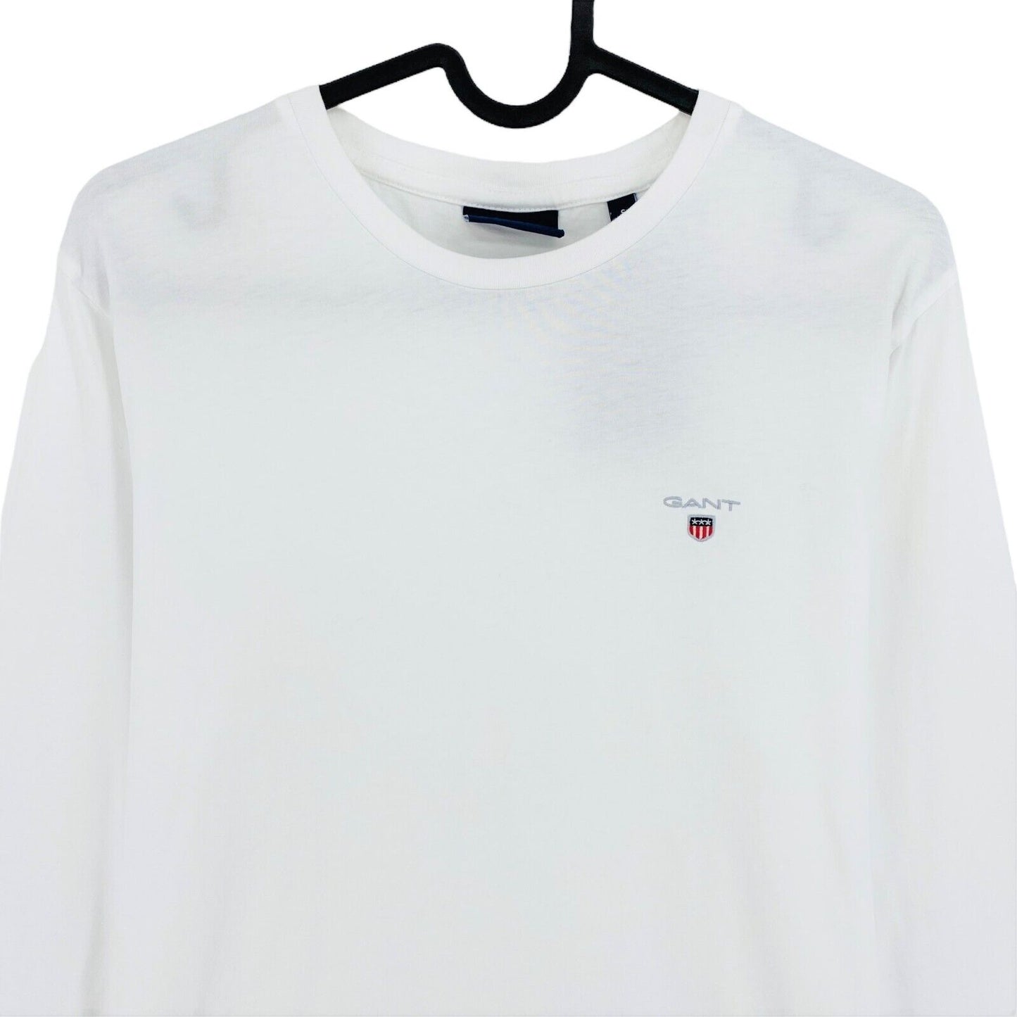 GANT White Original Long Sleeves Crew Neck T Shirt Size S