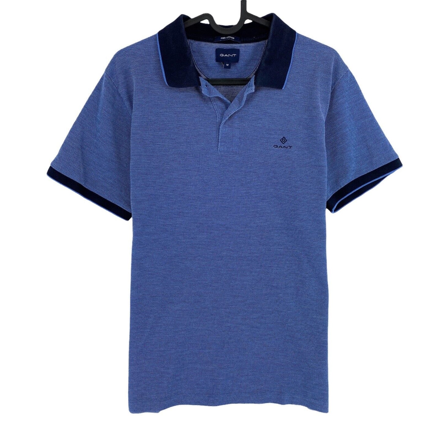 GANT Blaues 4-Col Oxford Pique Rugger Poloshirt Größe M