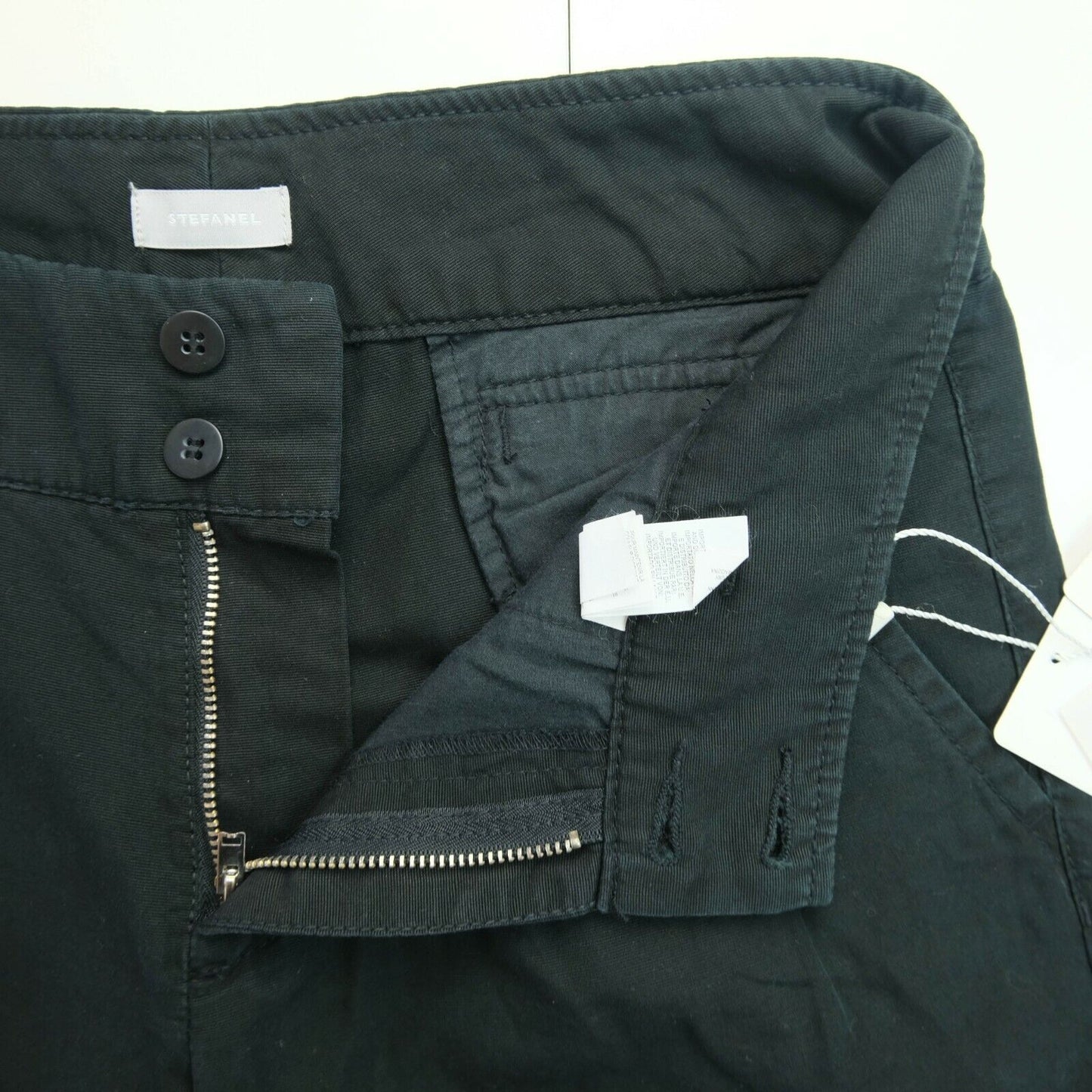 STEFANEL Black Chino Bermuda Shorts Size EU 34 UK 4 US 2