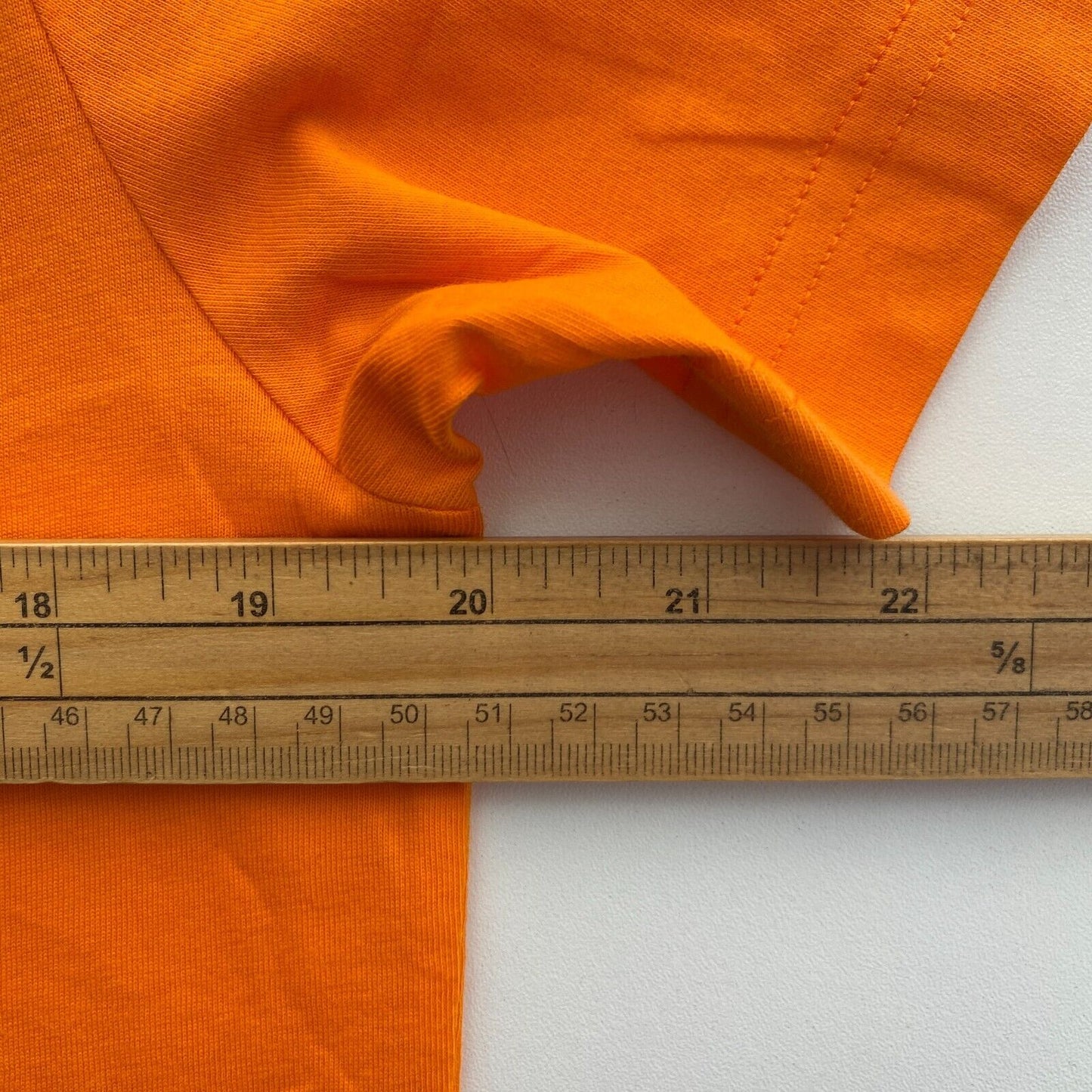 GANT Orange Contrast Logo Crew Neck T Shirt Size M