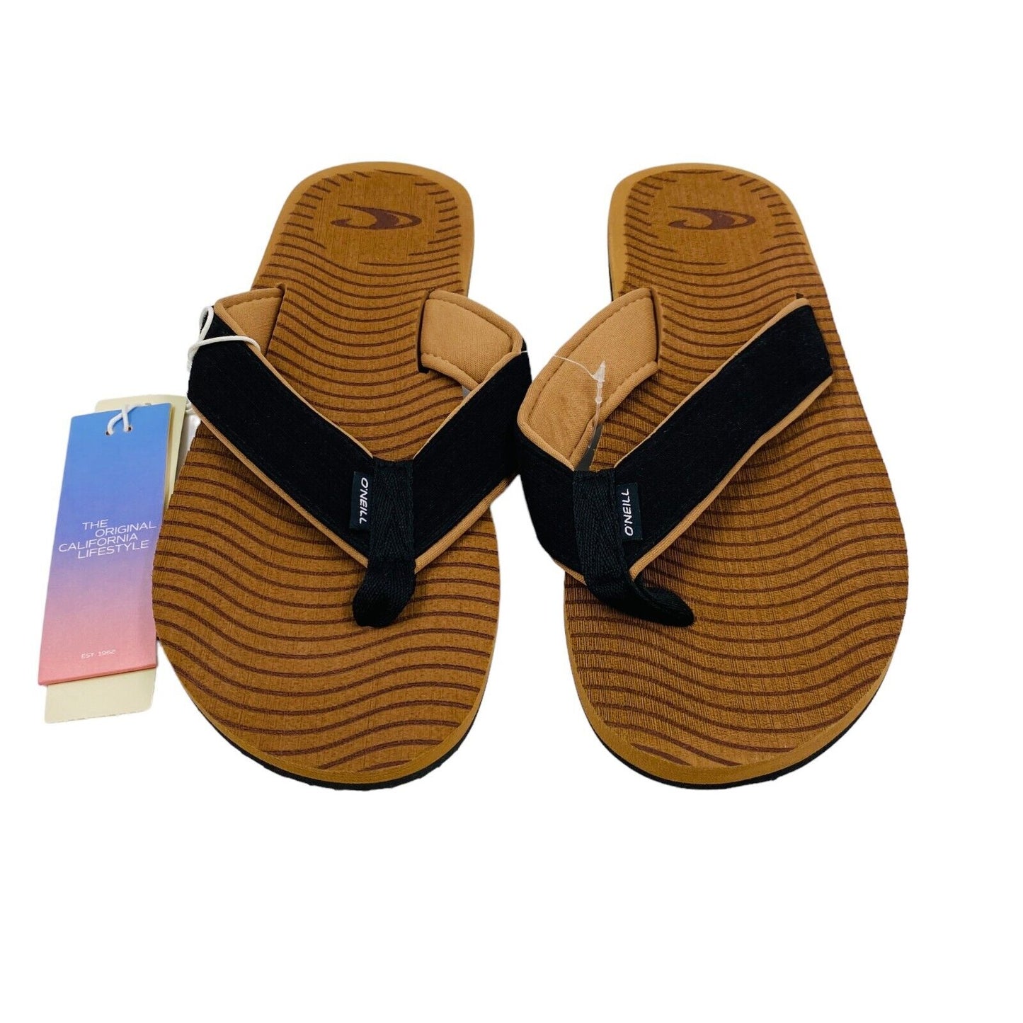 O'NEILL Brown Mens Beach Sandals Flip-Flops Size EU 39 UK 6 US 7