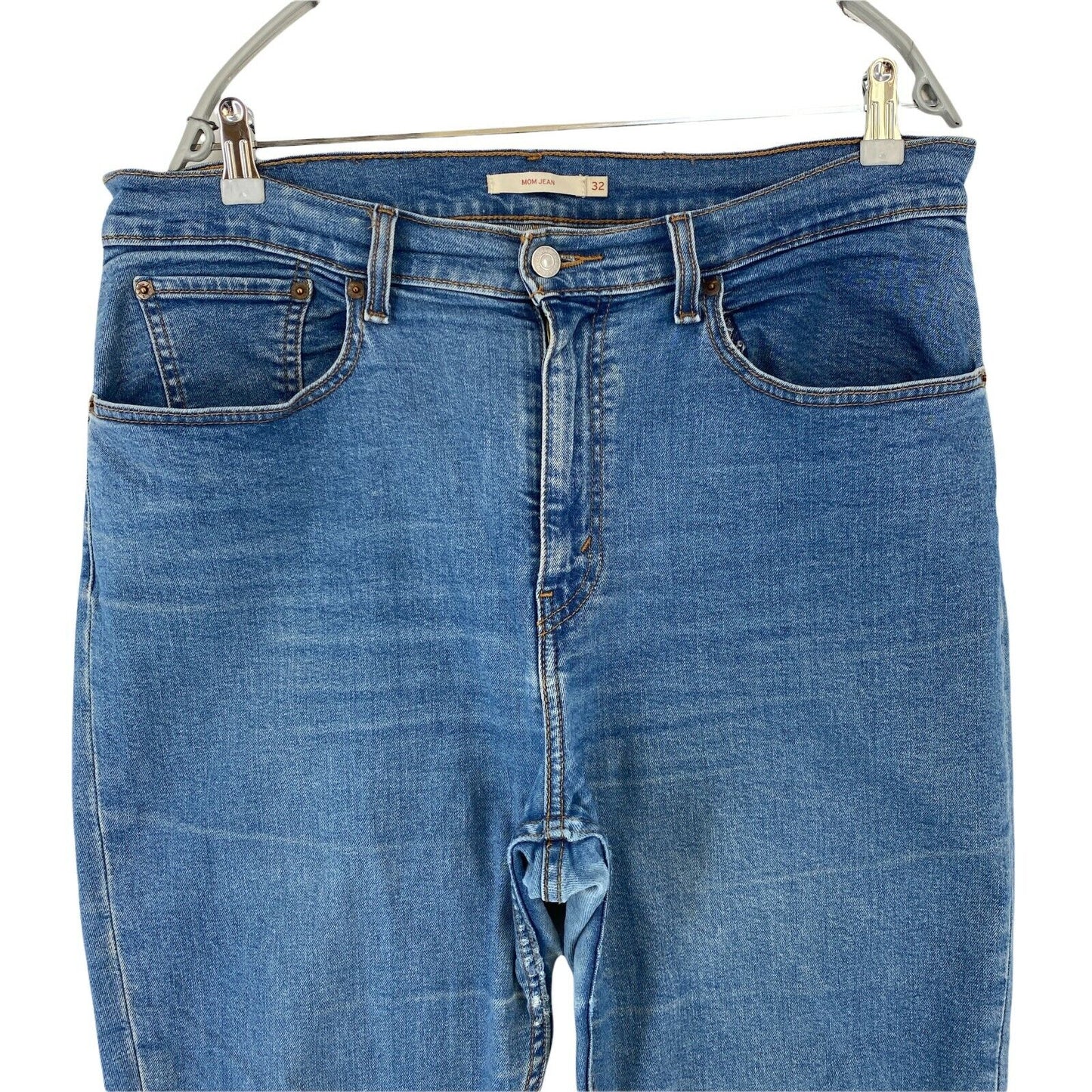 Levi's – jean Mom court décontracté bleu vieilli pour femme, coupe fuselée, W32